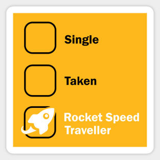 Rocket Speed Traveller Black&White Sticker